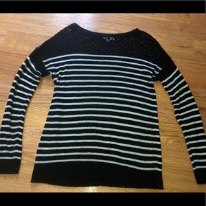 NWOT Loft striped sweater with lace